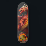 Skateboard *~* Elemento AP88 Fierce de Fuego Elemental Dragon<br><div class="desc">(Código de búsqueda AP88 para encontrar elementos similares ) Transferir fácilmente a otros productos Zazzle. Elemento elemental DRAGON con ANILLO de FUEGO / LLAMAS / LLAMA y MONOGRAMA INICIAL para su nombre - Mantener o editar o borrar el texto. Este Fierce Popular trending skateboard estilo chino personalizado pro Element Dragon...</div>