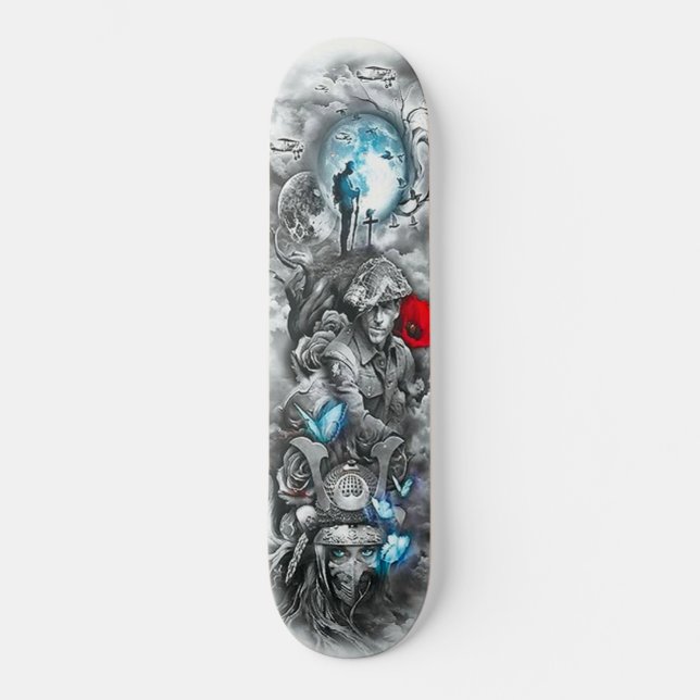 Skateboard Elemento de plano lunar del soldado de honor (Anverso)