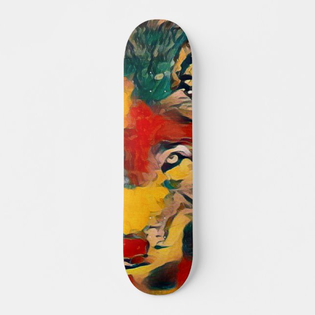 Skateboard Elemento Lobo acrílico Personalizado cero Pro Plac (Anverso )
