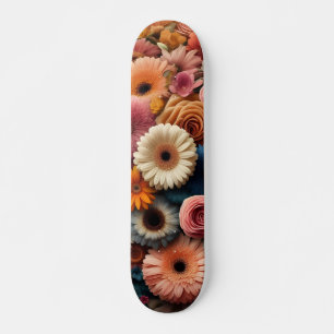 Skateboard Eleva tu espacio Flor de Gerbera Colorida Floral 