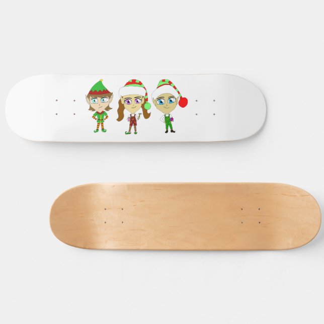 Skateboard Elfos de Santas (Horz)