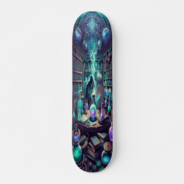 Skateboard "Elixir de los elementos: Laboratorio de Skateboar (Anverso )