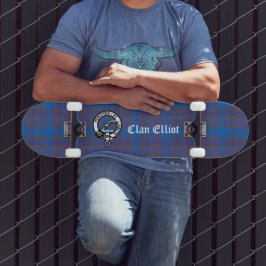 Skateboard Emblema de Clan Elliot y Tartán 