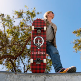 Skateboard Emblema de la Cresta del Clan Brodie y Tartán