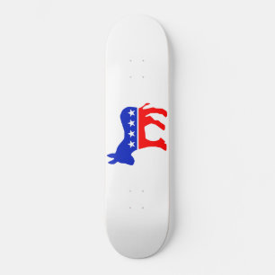 Skateboard Emblema político Fiesta democrático (Donkey)