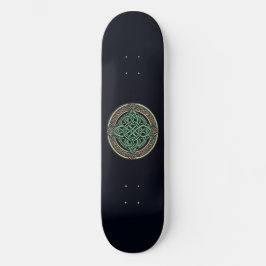 Skateboard Emblema verde de nudo celta