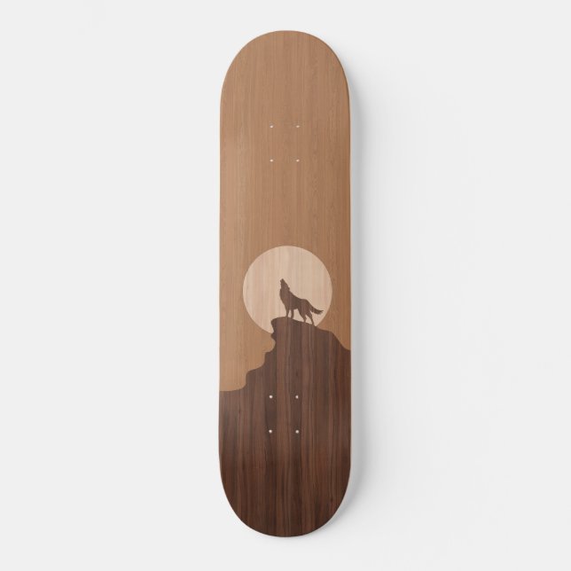 Skateboard Embutido del lobo (Anverso)