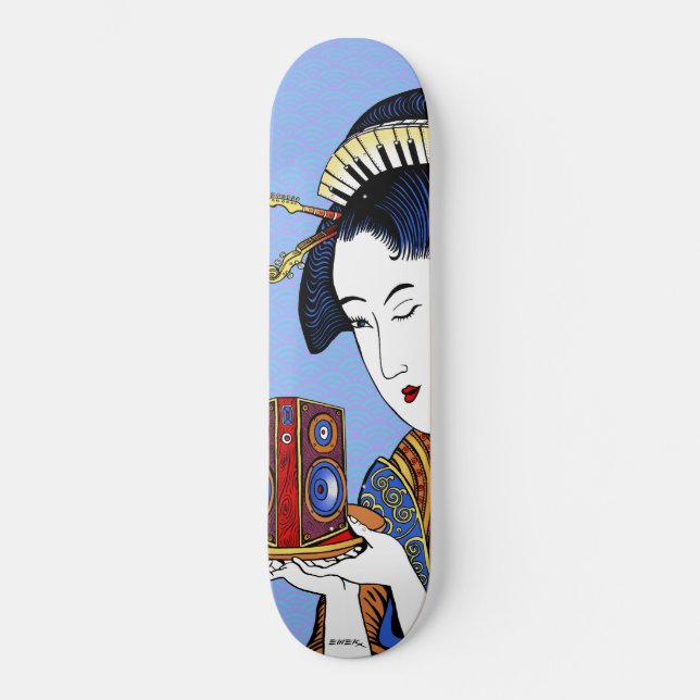 Skateboard Emek "Dama de la Música Japonesa" (Anverso)