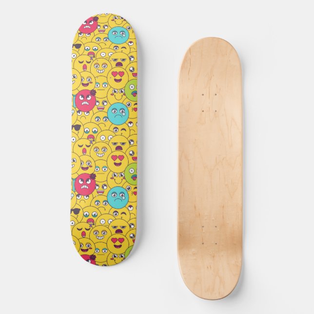 Skateboard Emoji cómica (Anverso)