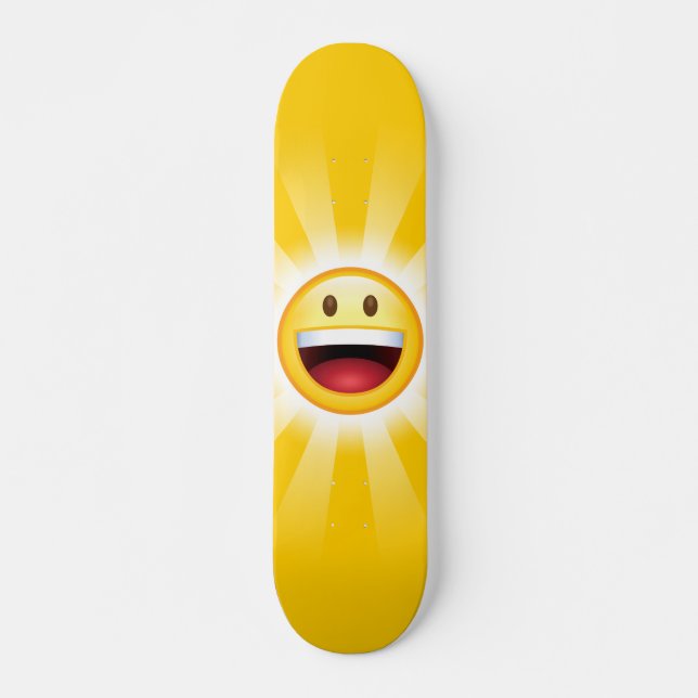 Skateboard Emoji de Happy Face Smiley (Anverso )
