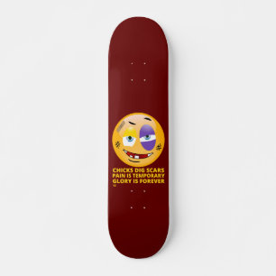 Skateboard emoji graciosa de "CHICKS DIG SCARS"