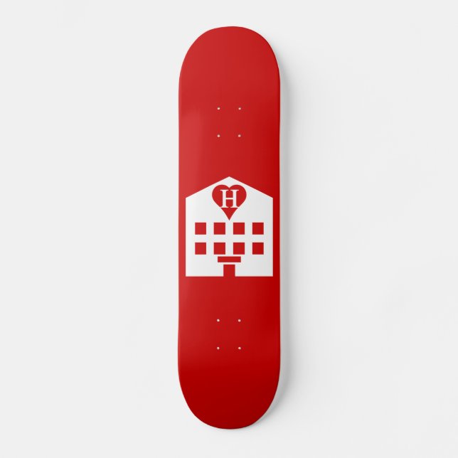 Skateboard Emoji japonesa del Love Hotel (Anverso)