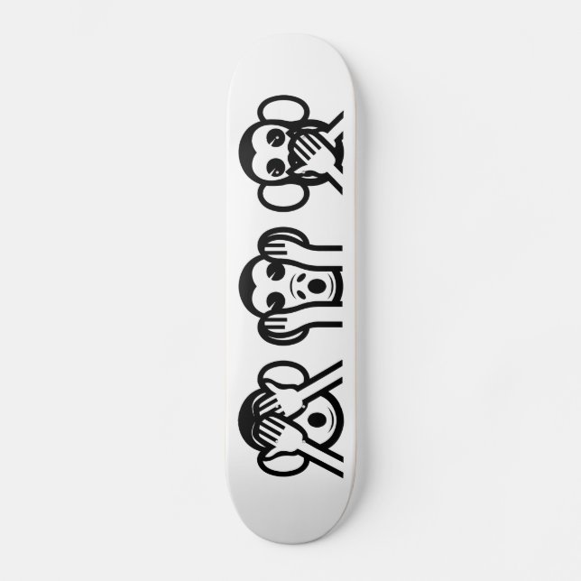 Skateboard Emoji sabia de 3 monos (Anverso)