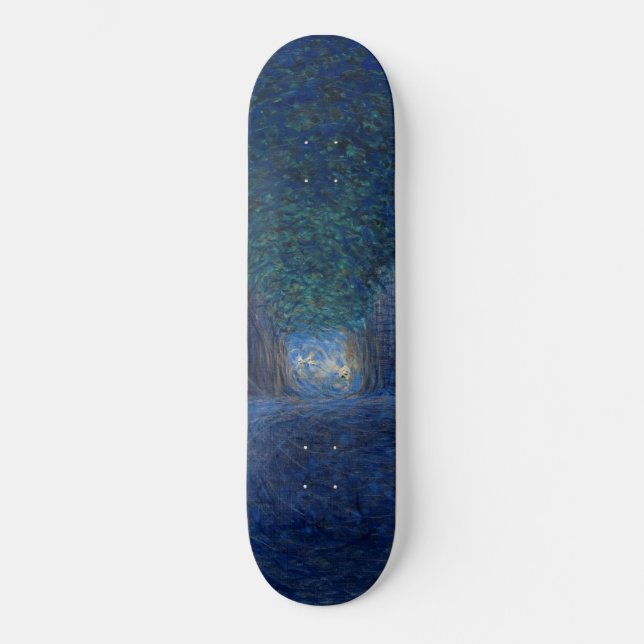 Skateboard En Dusk (Paisaje nocturno) (Escena nocturna) (Anverso)