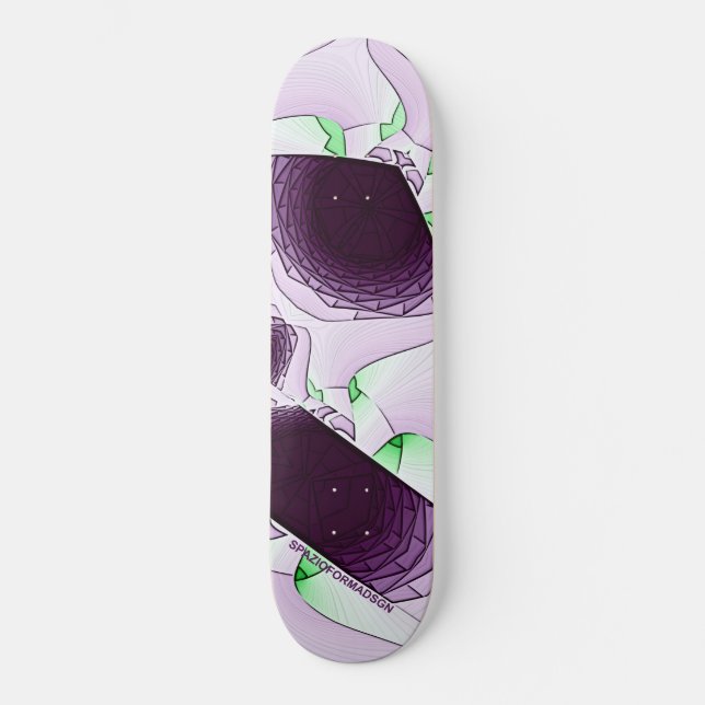 Skateboard En la sombra del color Violeta (Anverso)