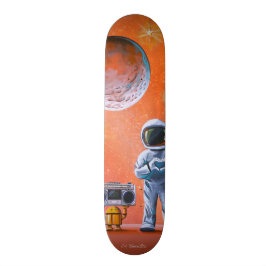 Skateboard En sus ojos - Astronauta y robot Boombox