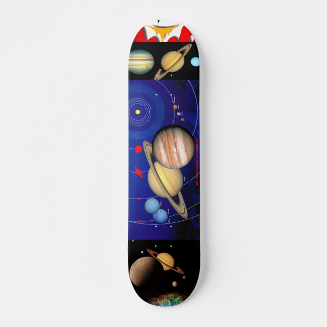 SKATEBOARD "ENCELATUS & SATURN EN EL ESPACIO" (Anverso )