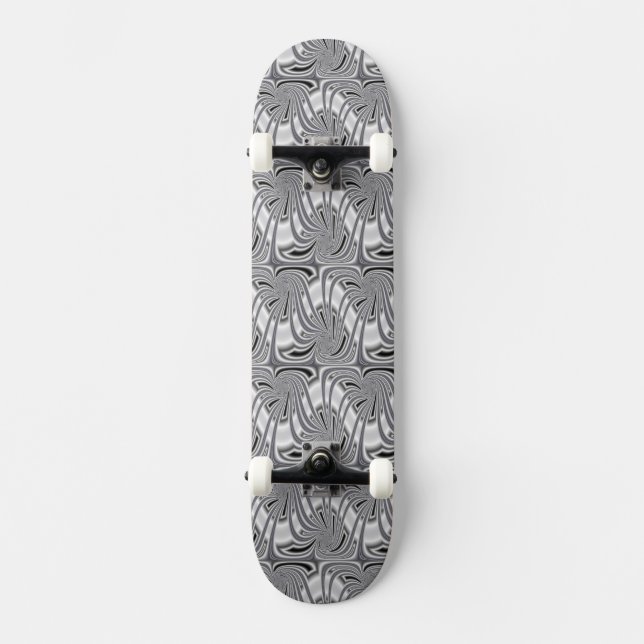 Skateboard Enchapado en plata (Anverso)