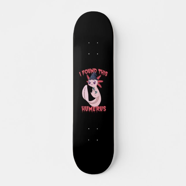 Skateboard Encontré Este Humerus Tocante Halloween Axolotl Hu (Anverso )
