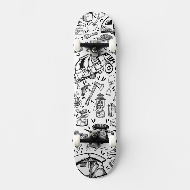 Skateboard Engranaje de camping (Anverso)