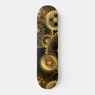 Skateboard Engranajes de latón Steampunk sin costuras