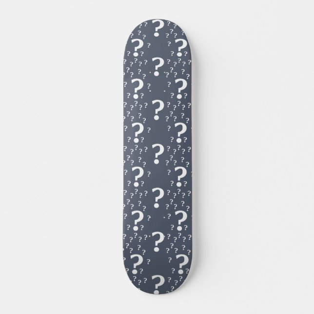 Skateboard enigma de enigma de interrogación misterioso azul- (Anverso )