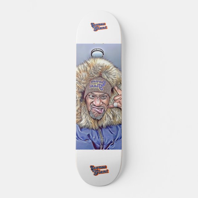 Skateboard Enorme Giant Silly cara Fur abrigo (Anverso)