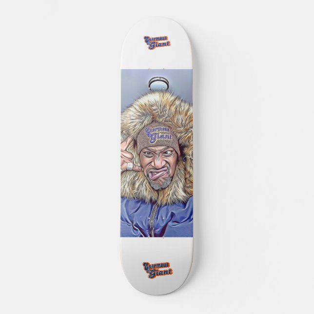 Skateboard Enorme Giant Silly cara Fur abrigo (Anverso)