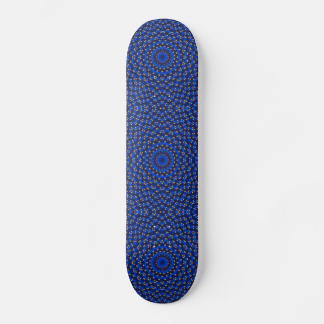 Skateboard Ente auf Blau Kaleidoscope Pequeño (Anverso)