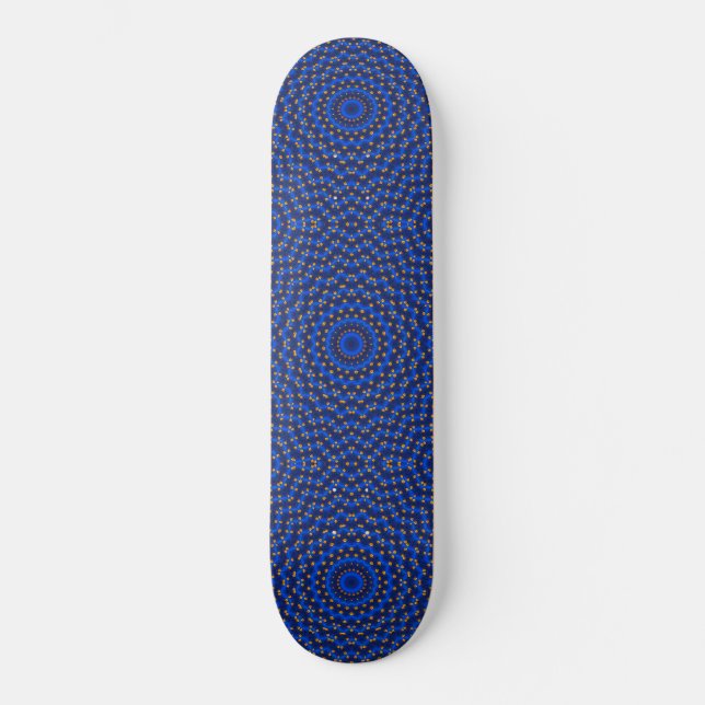 Skateboard Ente auf Blau Kaleidoscope Pequeño (Anverso)
