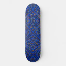 Skateboard Ente sobre Azul Kaleidoscope Pequeño