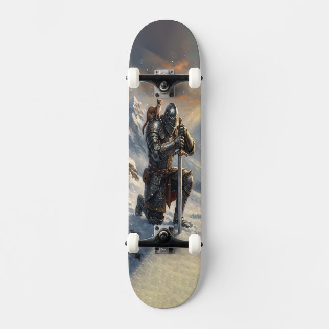 Skateboard Epic Knight & Stoat Fantasy Art  (Anverso)