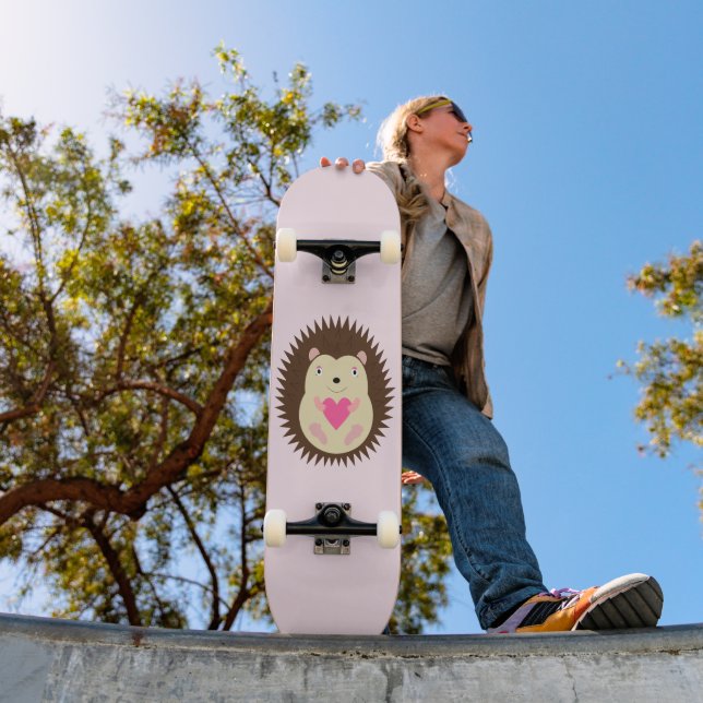 Skateboard Erizo Bebé Niña Rosa Bonito (Exterior 1)