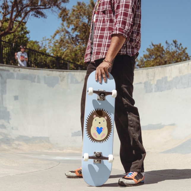 Skateboard Erizo Corazón Azul Niño (Exterior 2)