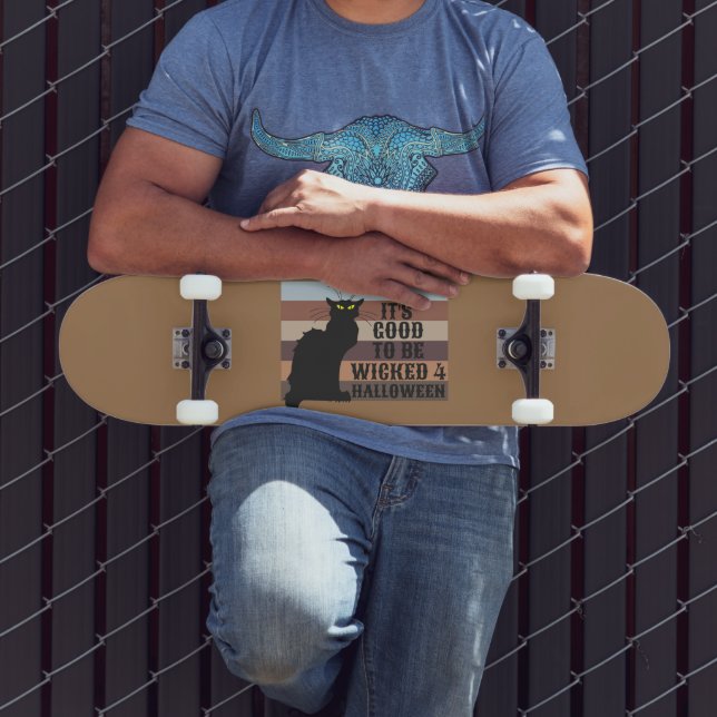 Skateboard ES BUENO SER Halloween divertido DE MADERA (Exterior 3)