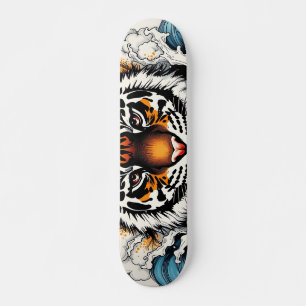 Skateboard Esbozo abstracto del tigre en el agua