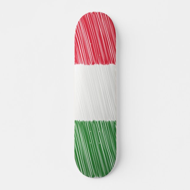 Skateboard Esbozo de la bandera italiana (Anverso )