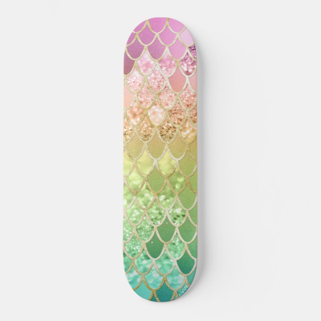 Skateboard Escalas del Purpurina Princesa Arcoiris #1 (Anverso)