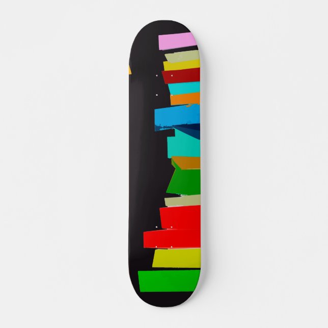 Skateboard Escaleras de colores (Anverso )