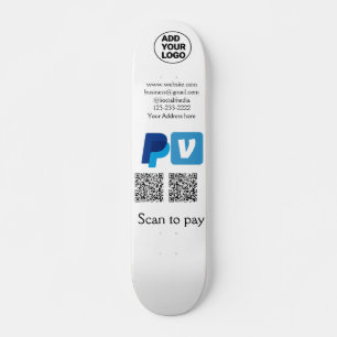 Skateboard Escaneo de pypal de Venmo para pagar añadir texto