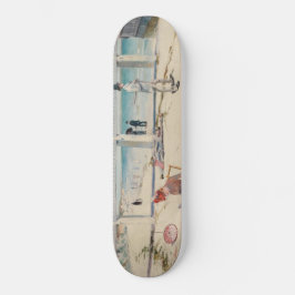 Skateboard Escena de playa (vacaciones en Mentone) (Arte aust