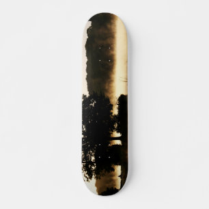 Skateboard Escena del lago matinal sdcn