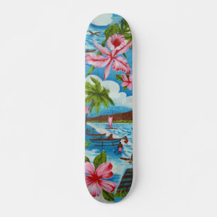 Skateboard Escenas hawaianas