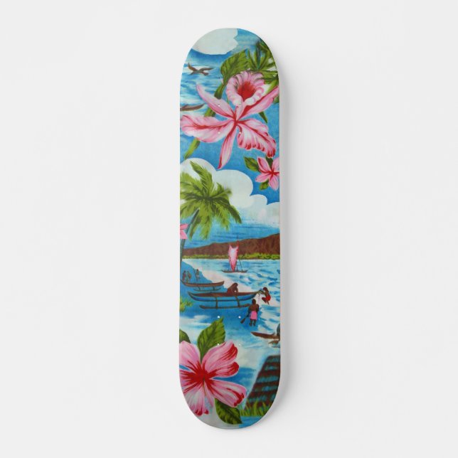 Skateboard Escenas hawaianas (Anverso )