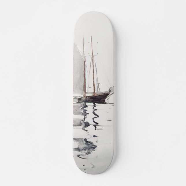 Skateboard Escolar de dos máscaras con danza de Winslow Homer (Anverso )