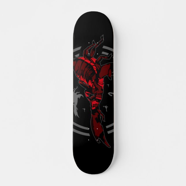 Skateboard Escorpión rojo (Anverso )