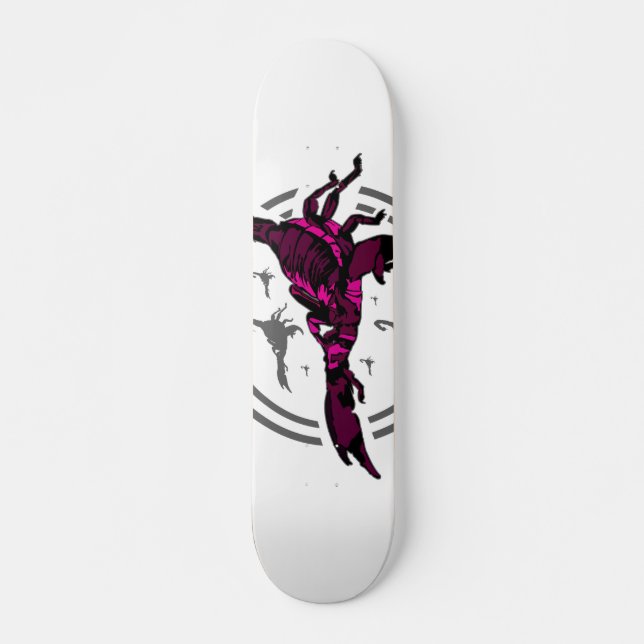 Skateboard Escorpión rosa (Anverso )