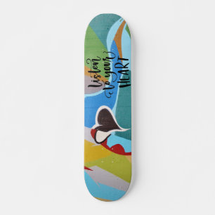 Skateboard Escucha a tu corazón Corazón de Graffiti Colorid