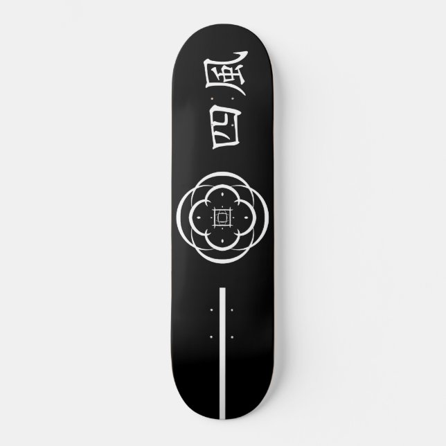 Skateboard Escudo de la temática de los Cuatro Vientos Samura (Anverso)