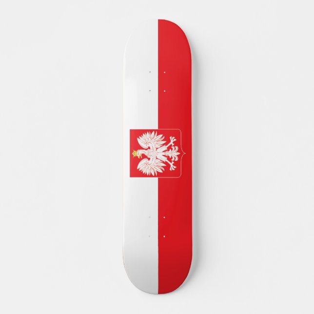 Skateboard Escudo rojo de águila polaca (Anverso )